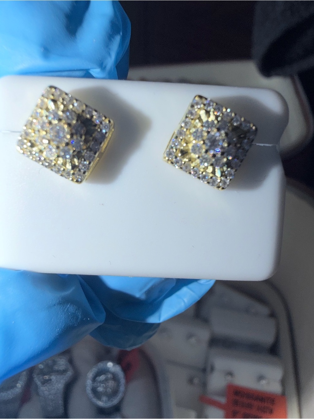 925 sterling silver moissanite earrings 250.00